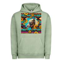 Pigment Oil Green Haflinger Horse Aztec Urban Hoodie - LillyAllenDesigns
