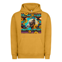Pigment Peanut Butter Haflinger Horse Aztec Urban Hoodie - LillyAllenDesigns