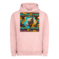 Pigment Salmon Haflinger Horse Aztec Urban Hoodie - LillyAllenDesigns