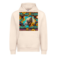 Sandshell Haflinger Horse Aztec Urban Hoodie - LillyAllenDesigns