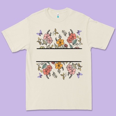 Wildflower Your Text Here Premium Tee Designed By Maliassmallbusiness