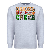 Heather Grey baking christmas cheer Premium Sweatshirt - FaDigitalArtStudio