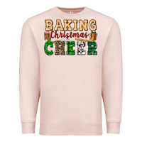 Pale Pink baking christmas cheer Premium Sweatshirt - FaDigitalArtStudio