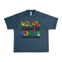 Midnight Navy color outside the lines Urban Heavy Tee - Artiststas