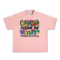 Salmon color outside the lines Urban Heavy Tee - Artiststas