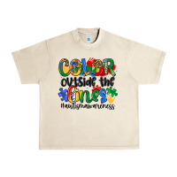 Sandshell color outside the lines Urban Heavy Tee - Artiststas