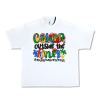 White color outside the lines Urban Heavy Tee - Artiststas