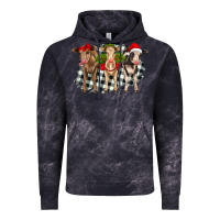 Cloud Black Christmas heifers front view Vintage Hoodie - RanaPortraitStore