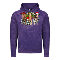 Cloud Purple Christmas heifers front view Vintage Hoodie - RanaPortraitStore