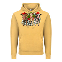 Vintage Mustard Christmas heifers front view Vintage Hoodie - RanaPortraitStore