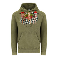 Vintage Olive Christmas heifers front view Vintage Hoodie - RanaPortraitStore