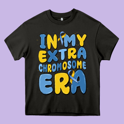 In My Extra Chromosome Era Heavy Core Tee Designed By Maliassmallbusiness