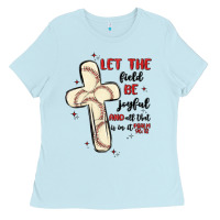 Baby Blue baseball Ladies Tee - MaliasSmallBusiness