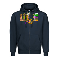 Navy love nurse mardi gras Zipper Hoodie - OliviaCreatesArt