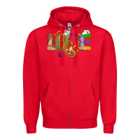 Red love nurse mardi gras Zipper Hoodie - OliviaCreatesArt