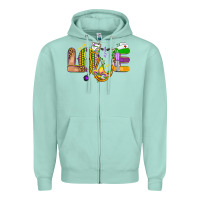 Love Nurse Mardi Gras Zipper Hoodie | Teevron