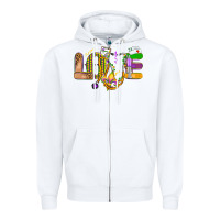 White love nurse mardi gras Zipper Hoodie - OliviaCreatesArt