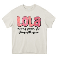 Cream lola in every season, she shines with grace Heavy Core Tee - MaliasSmallBusiness