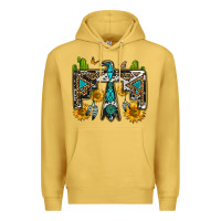 Antique Gold western free bird Premium Hoodie - OliviaCreatesArt