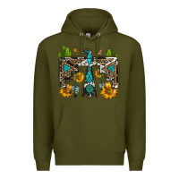 Army Green western free bird Premium Hoodie - OliviaCreatesArt