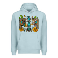 Blue Mist western free bird Premium Hoodie - OliviaCreatesArt