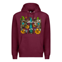 Burgundy western free bird Premium Hoodie - OliviaCreatesArt