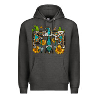 Charcoal Heather western free bird Premium Hoodie - OliviaCreatesArt
