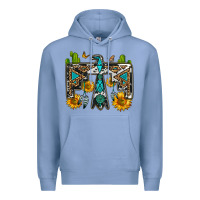 Colony Blue western free bird Premium Hoodie - OliviaCreatesArt