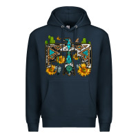 Navy western free bird Premium Hoodie - OliviaCreatesArt