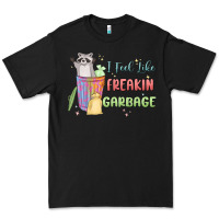 Black i feel like garbage raccoon Premium Tee - MaliasSmallBusiness
