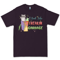 Plum i feel like garbage raccoon Premium Tee - MaliasSmallBusiness