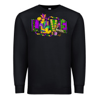 Black mardi gras love Premium Sweatshirt - FaDigitalArtStudio