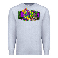 Heather Grey mardi gras love Premium Sweatshirt - FaDigitalArtStudio