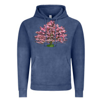 Vintage Denim Flowering Dogwood Tree Vintage Hoodie - LillyAllenDesigns