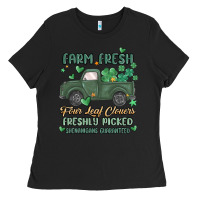 Farm Fresh Four Leaf Clovers Ladies Tee | Teevron