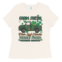 Bone farm fresh four leaf clovers Ladies Tee - MaliasSmallBusiness