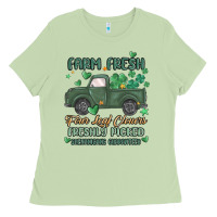 Matcha farm fresh four leaf clovers Ladies Tee - MaliasSmallBusiness