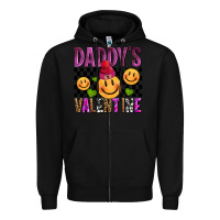 Black daddys valentine olivia Zipper Hoodie - OliviaCreatesArt