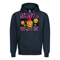 Navy daddys valentine olivia Zipper Hoodie - OliviaCreatesArt
