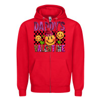 Red daddys valentine olivia Zipper Hoodie - OliviaCreatesArt
