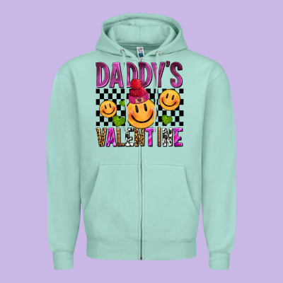 Daddys Valentine Olivia Zipper Hoodie Designed By Oliviacreatesart