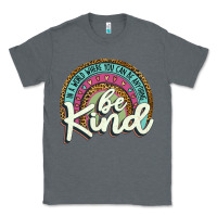 Charcoal Heather be kind   leopard Classic Tee - JahusDesignShop