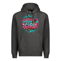 Charcoal Heather daddy's girl Premium Hoodie - RanaPortraitStore