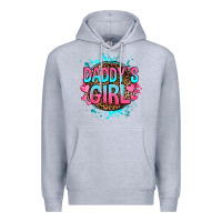 Heather Grey daddy's girl Premium Hoodie - RanaPortraitStore