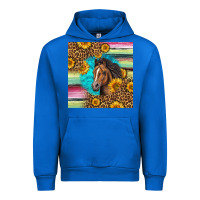 Cobalt quarter horse aztec pattern Urban Hoodie - LillyAllenDesigns