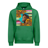 Emerald quarter horse aztec pattern Urban Hoodie - LillyAllenDesigns