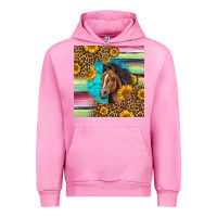 Fuchsia Pink quarter horse aztec pattern Urban Hoodie - LillyAllenDesigns