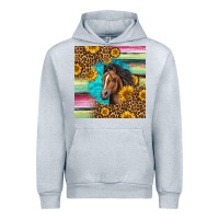 Heather Grey quarter horse aztec pattern Urban Hoodie - LillyAllenDesigns