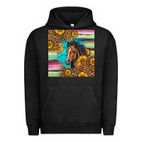 Pigment Black quarter horse aztec pattern Urban Hoodie - LillyAllenDesigns