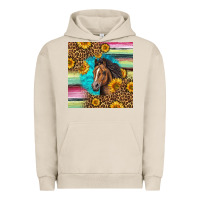 Pigment French Oak quarter horse aztec pattern Urban Hoodie - LillyAllenDesigns